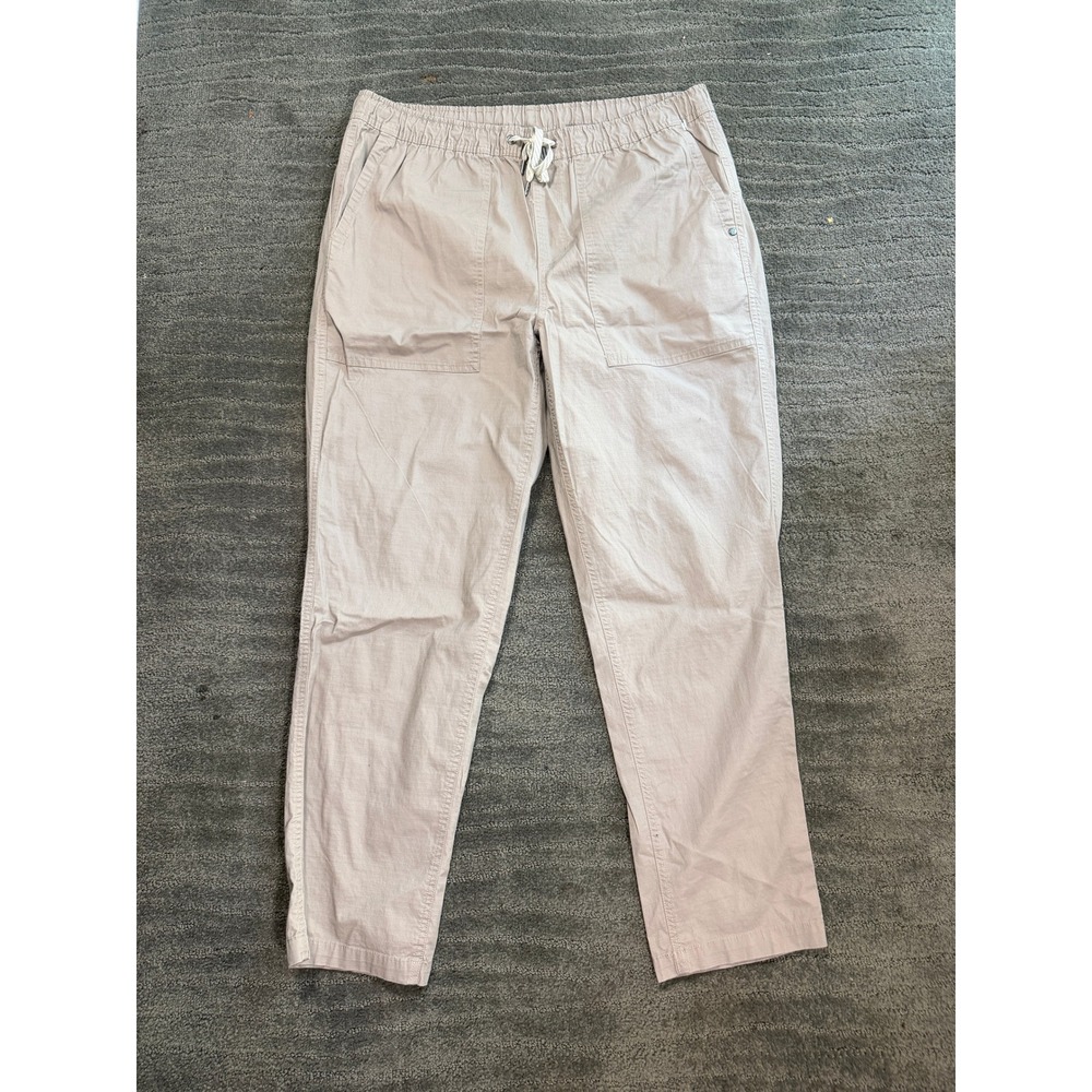 Vuori Ripstop Climber Pants Mens XL Tan Khaki Elastic Waist Drawstring V461